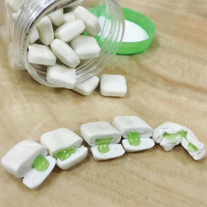 Ligne de production de chewing-gum sandwich carré